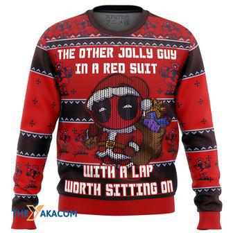 Deadpool Jolly Red Guy Gift For Fan Anime Christmas Ugly Sweater | Favorety AU