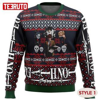 Death Note Anime Manga Characters Waifu Xmas Ugly Sweater Multiple Styles | Favorety UK