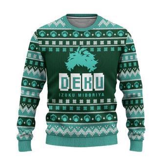 Deku Midoriya My Hero Academia Anime Gift Fan Ugly Xmas Wool Knitted Sweater | Favorety AU