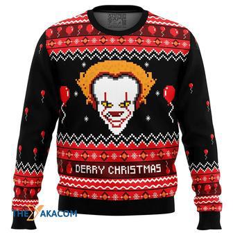 Derry Christmas IT Christmas Custom Gift For Fan Anime Christmas Ugly Sweater | Favorety