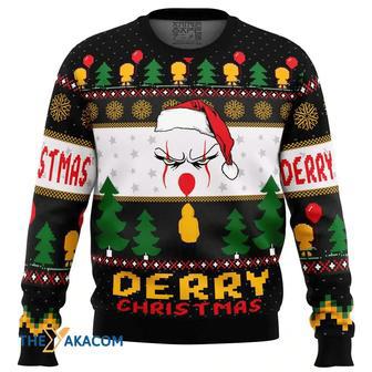 Derry Pennywise Christmas Custom Gift For Fan Anime Christmas Ugly Sweater | Favorety UK