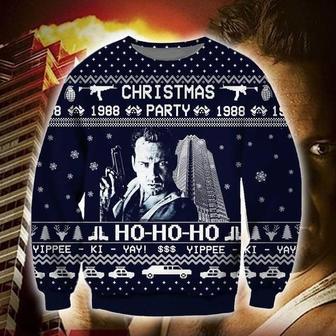 Die Hard Christmas Sweater Die Hard Christmas Party Ho Ho Ho Yippee Ki Yay Ugly Sweater | Favorety UK