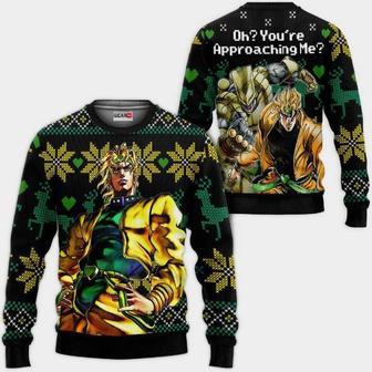 Dio Brando Oh You're Approaching Me Anime Jj's Xmas Ugly Christmas Knitted Sweater | Favorety