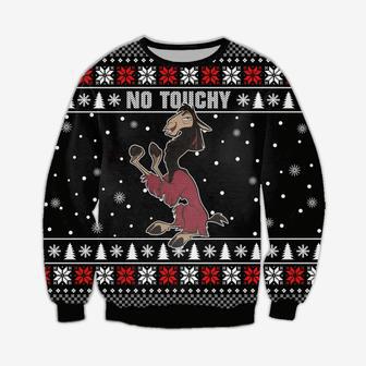 Disney Christmas Ugly Sweater Kuzco Llama No Touchy Christmas Black Sweater | Favorety UK