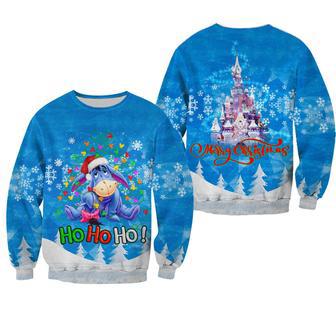 Disney ChristmasChristmas Sweater Winnie The Pooh Sweater Eeyore Hohoho Merry Christmas Blue | Favorety CA