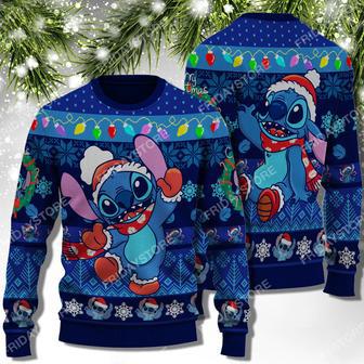 Disney ChristmasSweater Stich Wear Noel Hat Happy Christmas Ugly Sweater Amazing Disney Stitch | Favorety