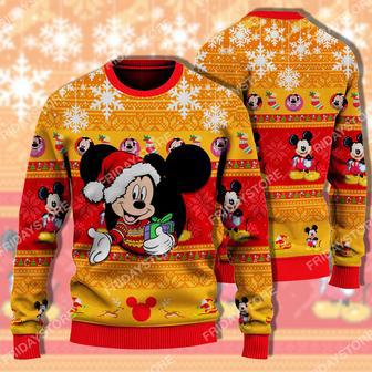 Disney Sweater MK Mouse Orange Christmas Ugly Sweater Amazing High Quality Disney MK Mouse Ugly | Favorety UK