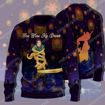 Disney Sweater Tangled Flynn Rider You Were My Dream Couple Ugly Sweater Amazing Disney Tangled | Favorety