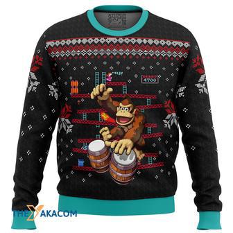 Donkey Kong Drums Gift For Fan Anime Christmas Ugly Sweater | Favorety CA