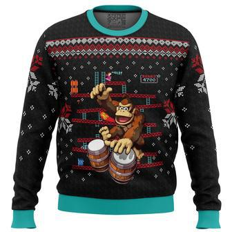 Donkey Kong Drums Ugly Christmas Sweater | Favorety CA