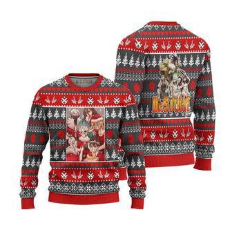 Dr Stone Characters Knitted Ugly Christmas Sweater | Favorety AU