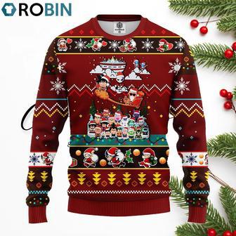 Dragon Ball Anime Ugly Christmas Sweater Red Brown | Favorety DE