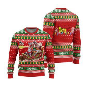 Dragon Ball Characters Knitted Ugly Christmas Sweater | Favorety