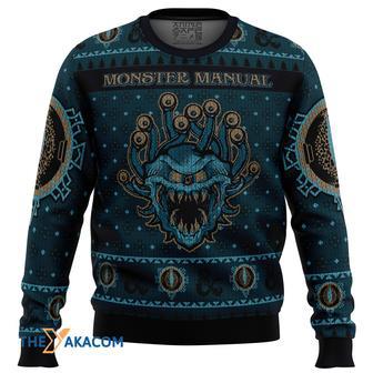 Dungeons Dragons Monster Manual Gift For Fan Anime Christmas Ugly Sweater | Favorety AU