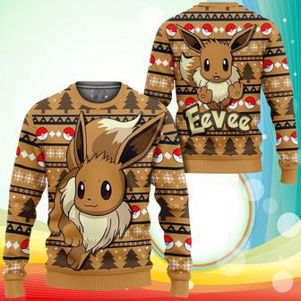 Eevee Ugly Christmas Sweater Anime Pokemon Xmas Gifts | Favorety CA