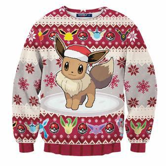 Eeveelution Pokemon Wool Knitted Sweater Christmas Sweater | Favorety