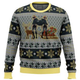 Eren Yeager and Levi Ackerman Attack on Titan Ugly Christmas Sweater | Favorety