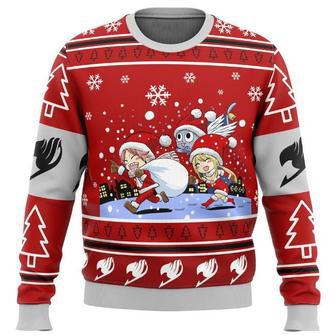 Fairy Tail Anime Chibi Chirstmas Ugly Wool Knitted Sweater | Favorety