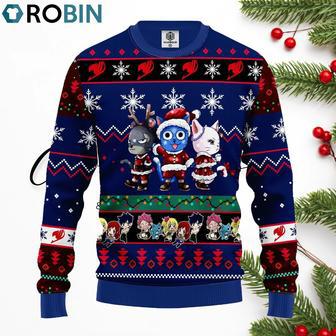 Fairy Tail Anime Christmas Sweater Blue | Favorety AU