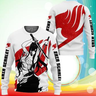 Fairy Tail Erza Scarlet Sweatshirt Silhouette Anime Printed Sweaters | Favorety AU