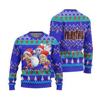 Fairy Tail Ugly Christmas Sweater Natsu x Lucy x Happy | Favorety AU