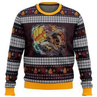 Fire Dragon's Iron Fist Dragneel Natsu Fairy Tail Anime Ugly Wool Knitted Sweater | Favorety