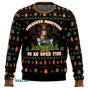 Fire Force Chesnuts Roasting Gift For Fan Anime Christmas Ugly Sweater | Favorety AU