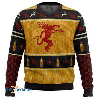 Fireball Cinnamon Whisky Gift For Fan Anime Christmas Ugly Sweater | Favorety AU