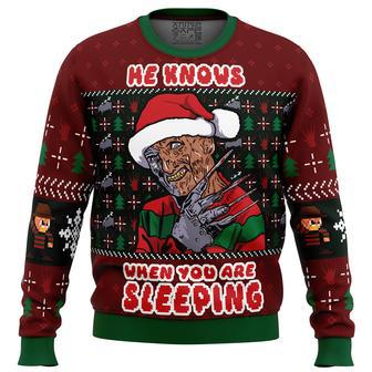 Fred Claws Christmas Freddy Krueger Ugly Christmas Sweater | Favorety AU