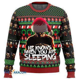 Freddy Krueger A Nightmare on Elm Street Gift For Fan Anime Christmas Ugly Sweater | Favorety CA