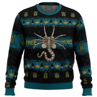 Free Hugs Alien Facehugger Ugly Christmas Sweater | Favorety