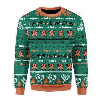 Friends Christmas Sweater Friends Christmas Turkey Pattern Green Ugly Sweater | Favorety UK