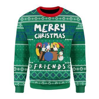 Friends Christmas Sweater Merry Christmas Friends Green Ugly Sweater | Favorety UK