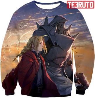 Fullmetal Alchemist Best Anime Art Edward X Alphonse Graphic Promo Sweatshirt | Favorety CA