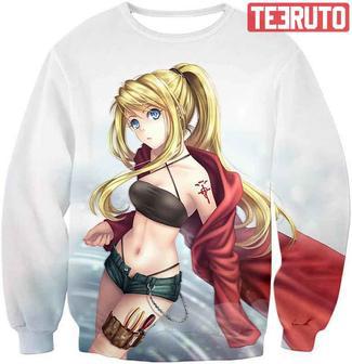 Fullmetal Alchemist Blonde Haired Anime Girl Winry Rockbell The Automation Geek Sweatshirt | Favorety DE