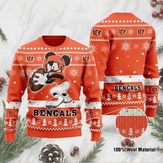 Funny Mickey Mouse Cincinnati Bengals Christmas Ugly Sweater | Favorety AU