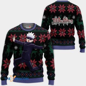 Funny Satoru Gojo Jujutsu Kaisen Custom Gift For Fan Anime Christmas Ugly Sweater | Favorety UK