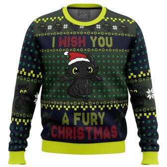 Fury Christmas Toothless Ugly Christmas Sweater | Favorety