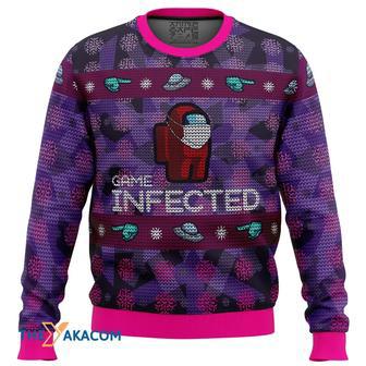 Game Infected Among Us Custom Gift For Fan Anime Christmas Ugly Sweater | Favorety