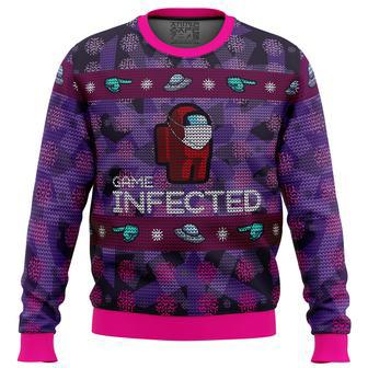 Game Infected Among Us Ugly Christmas Sweater | Favorety