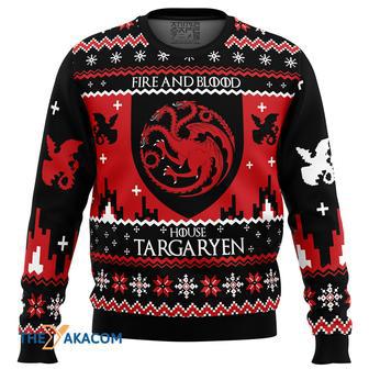 Game of Thrones House Targaryen Gift For Fan Anime Christmas Ugly Sweater | Favorety DE