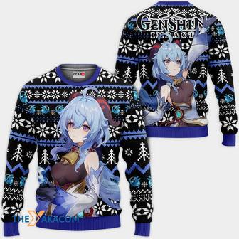 Ganyu Genshin Impact Anime Purple Custom Gift For Fan Anime Christmas Ugly Sweater | Favorety AU