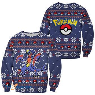 Garchomp Pokemon Manga Anime Gift Ugly Christmas Sweater | Favorety AU