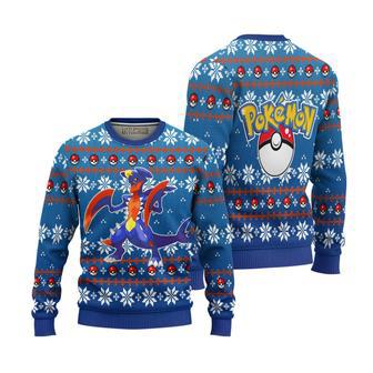 Garchomp Pokemon Ugly Christmas Sweater | Favorety