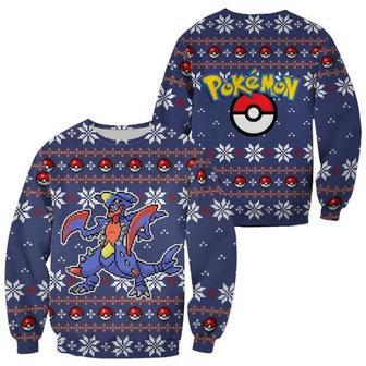 Garchomp Pokemon Xmas Ugly Christmas Knitted Sweater | Favorety CA