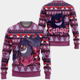 Gengar Anime Pokemon Xmas Ugly Christmas Knitted Sweater | Favorety DE