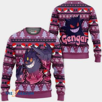 Gengar Custom Anime Pokemon Gift For Fan Anime Christmas Ugly Sweater | Favorety UK