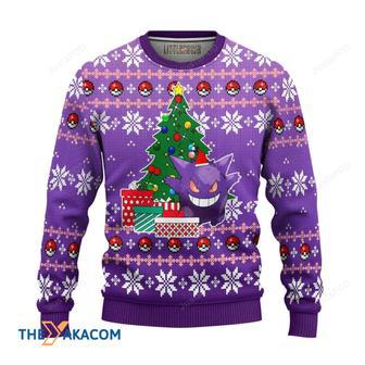 Gengar Pokemon Anime Manga Great Gift Ugly Christmas Sweater | Favorety AU