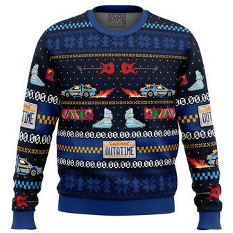 Get Back in Time For Christmas Back to the Future Ugly Christmas Sweater | Favorety AU