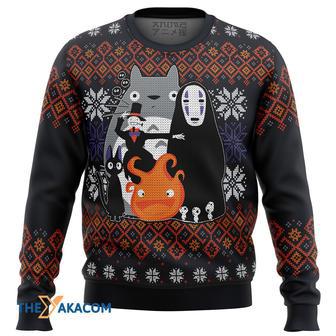 Ghibli Miyazaki Gift For Fan Anime Christmas Ugly Sweater | Favorety CA